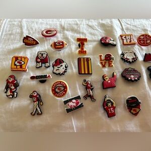 Shoe Charms for crocs clogs Decoration, Team Charms for Chiefs sports fans 42 pc